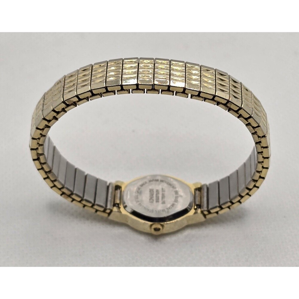 Women's Advance Quartz Oval Gold Tone Dial Case Expansion Band Watch 04 - Picture 7 of 8
